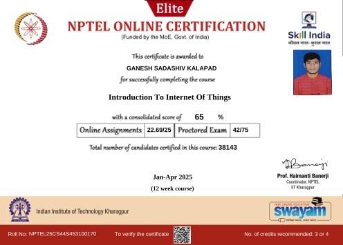 Introduction To Internet of Things - NPTEL IIT Kharagpur